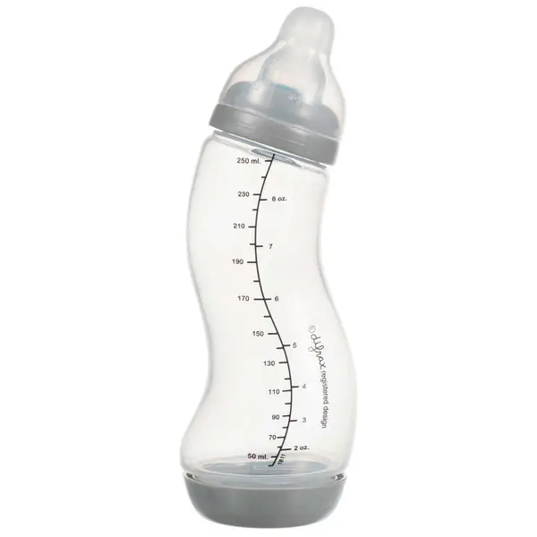 Difrax S-Fles 1-2-3 250ml Transparant / Grijs