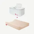 Wumby Combideal Aankleedkussen + Billendoekjesverwarmer Vanilla/Wit