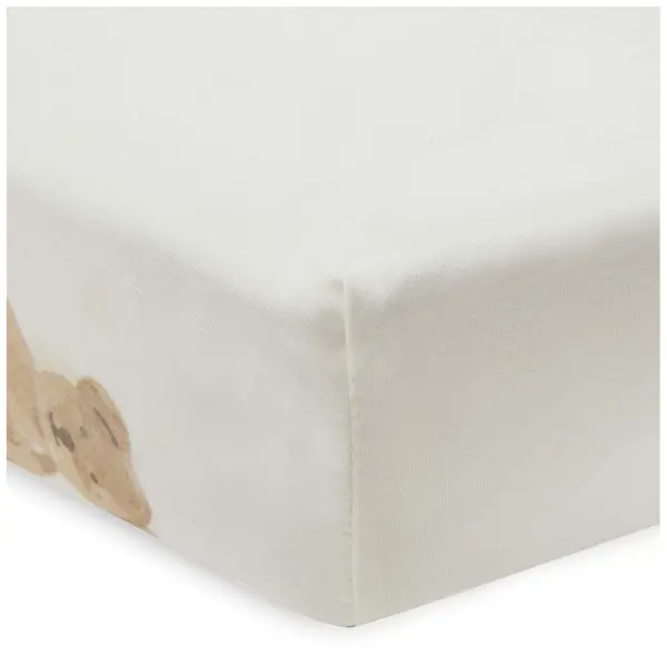 Hoeslaken Wieg Jollein 40/50x80/90 Jersey Teddy Bear