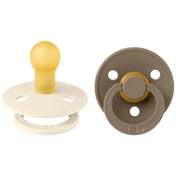 Fopspeen BIBS Ivory/Dark Oak 0-6mnd 2st