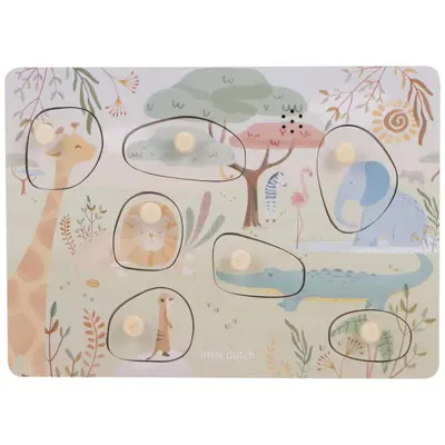 Geluidenpuzzel Little Dutch Safari Friends Groen