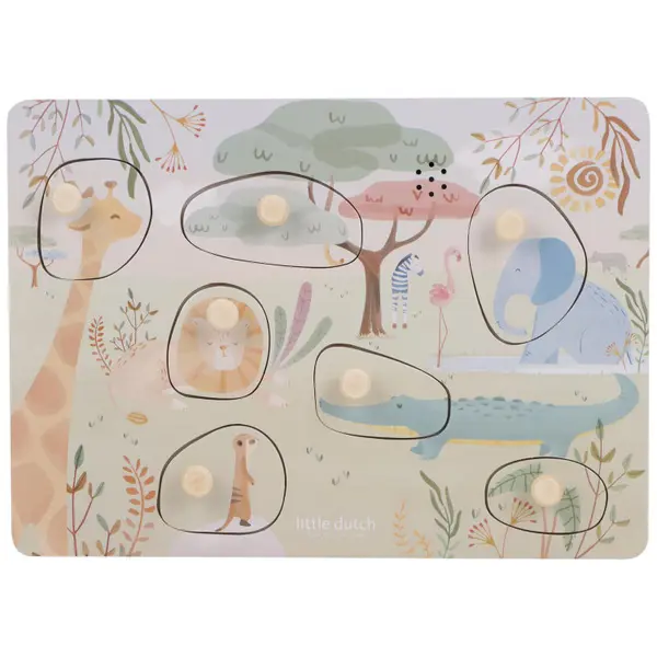 Geluidenpuzzel Little Dutch Safari Friends Groen
