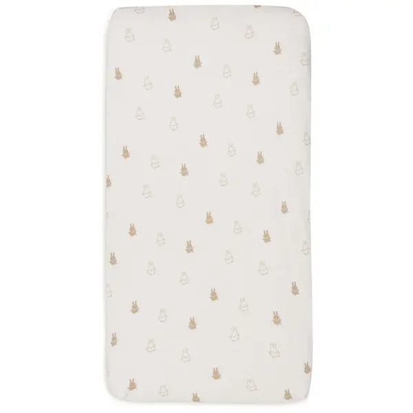 Hoeslaken Ledikant Jollein 60x120 Jersey Happy Nijntje Nougat