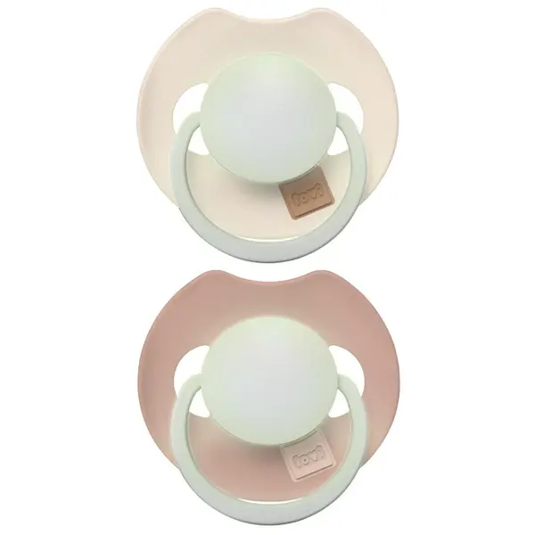 Fopspeen Difrax LOVI Dynamic 0-6 mnd Prime Ivory/Blush Glow 2 st.