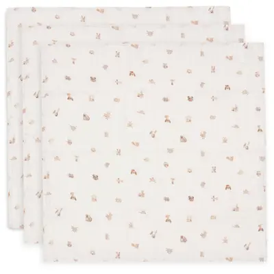 Multidoek Jollein Hydrofiel 70x70 Animal Friends 3-pack