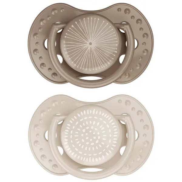 Fopspeen Difrax Dynamic 6-18 mnd Harmony Creme/Light Brown