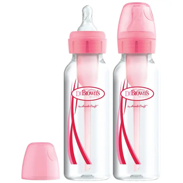 Fles Dr. Brown's Duopack Smal Roze 250ml 2st