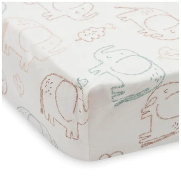 Hoeslaken Ledikant Jollein 60x120 Elephant Tales