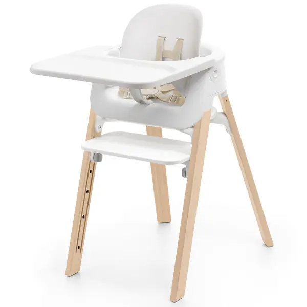 Kinderstoel Stokke Steps White/Natural