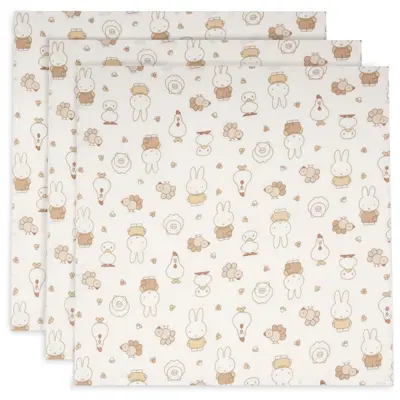 Multidoek Jollein Hydrofiel 70x70 Nijntje Family Farm 3-pack