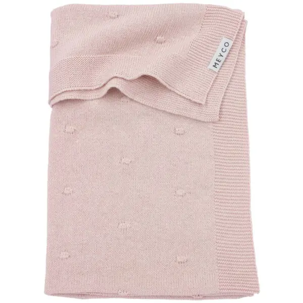 Deken Ledikant Meyco Mini Knots Soft Pink