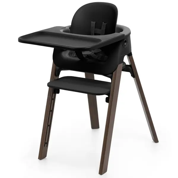 Kinderstoel Stokke Steps Black/Warm Brown