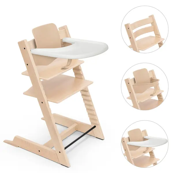 Set | Kinderstoel Stokke® Tripp Trapp® Natural + Babyset + Eetblad