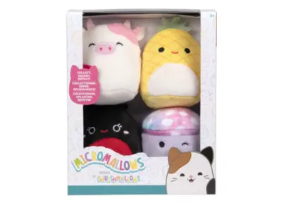 Squishmallows Micromallows 4-Pack Minya, Caedyn, Trudy, Maui Knuffels en pluche