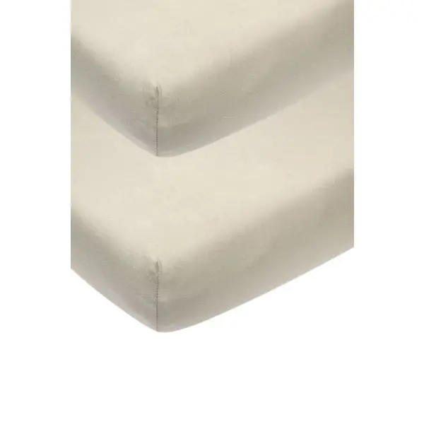 Meyco Co-Sleeperhoeslaken Jersey Sand 50x90cm 2-Pack